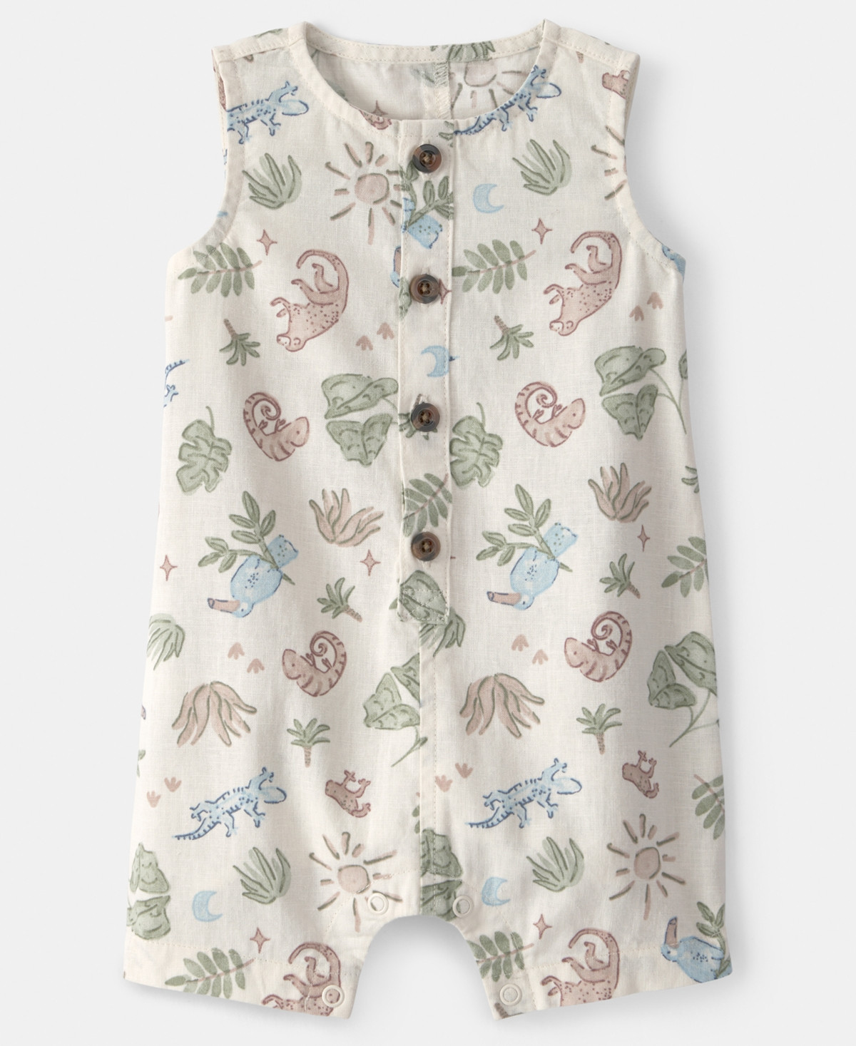 Carter's Baby Boys' Desert Sleeveless Romper - Cream | Macy's
