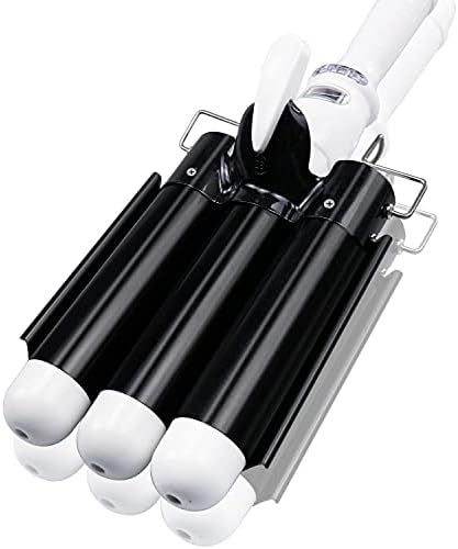 3 Barrel Curling Iron Wand Hair Crimper with LCD Temp Display - 32mm (1.25Inch) Temperature Adjus... | Amazon (US)