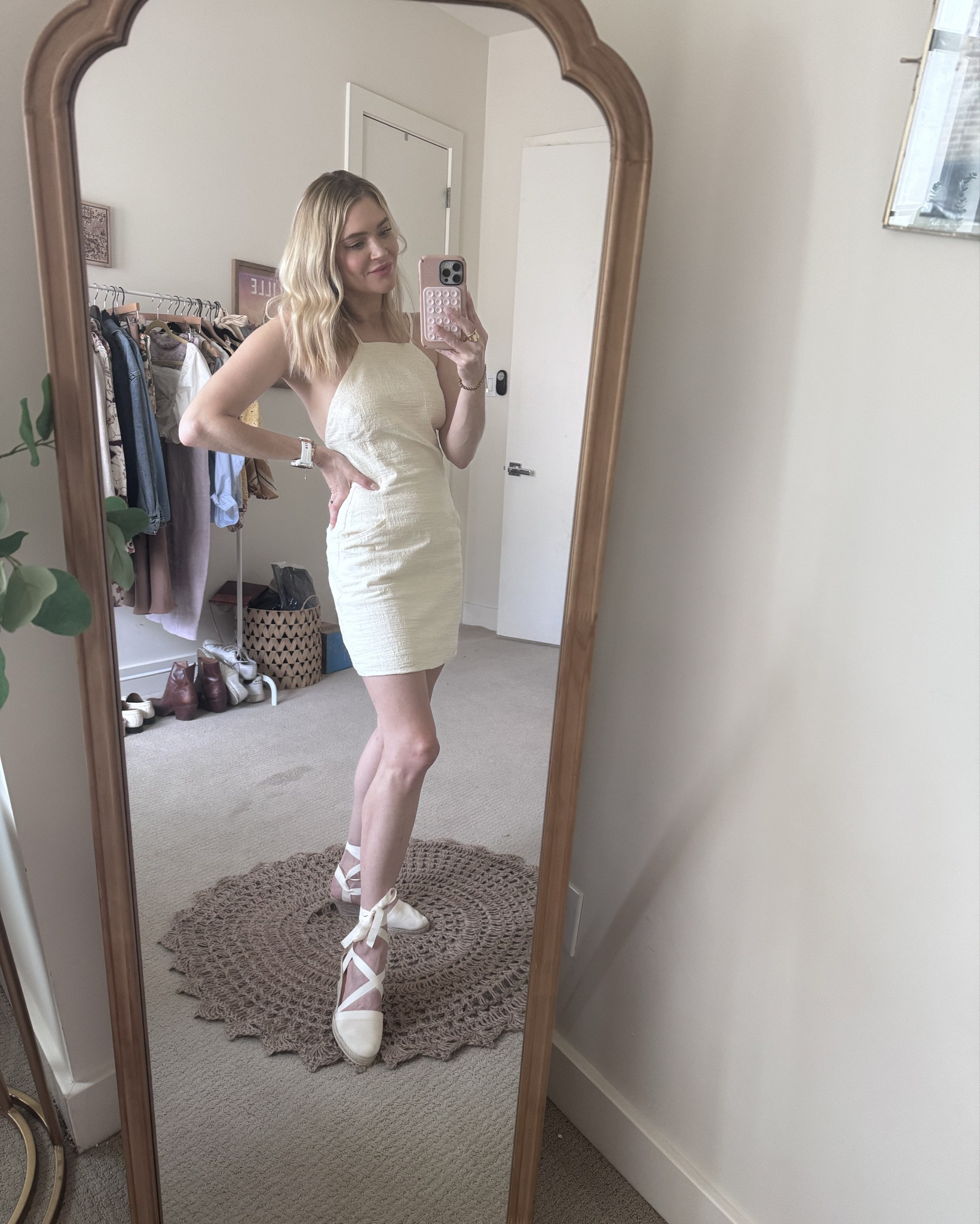 All white affair featuring the same dress for two chic looks 🤍.

Dress BASH
Espadrilles Balzac Paris 
Clog Heels Sezane  

#LTKStyleTip #LTKU #LTKShoeCrush