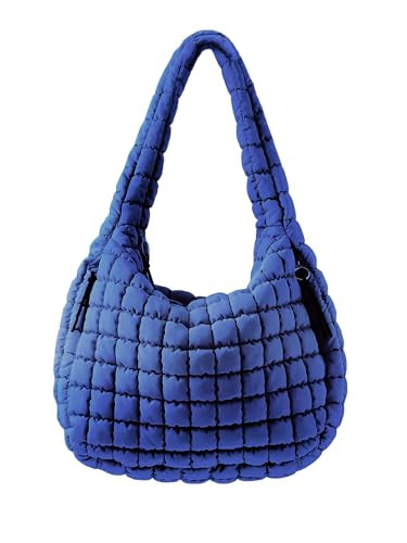 Amazon.com: ASWACA Puffer Quilted Shoulder Bag for Women Padding Shoulder Bag Puffy Hobo Bag Tren... | Amazon (US)
