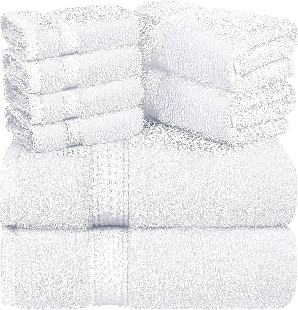 Asiatique Linen – Premium 650 GSM Luxury 8 Piece Bath Towels Set – 100% Ring Spun Cotton Towe... | Amazon (US)