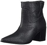 KAANAS Women's Pointy Texan Bootie Ankle Boot, Black Snake-Bonarda, 9 Regular US | Amazon (US)