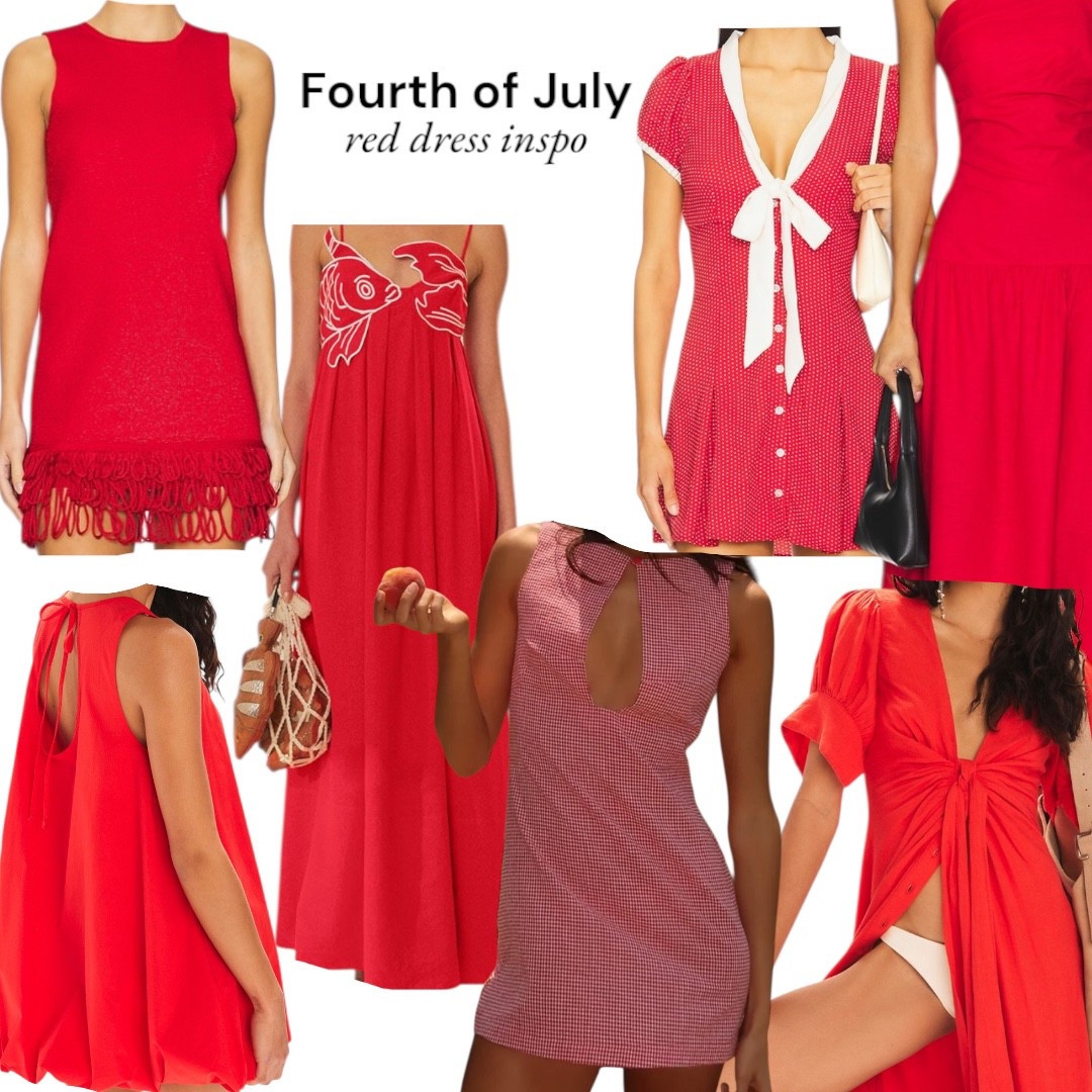 Red dress inspo 4th of July!!!❣️🍓🍒🍉

#LTKStyleTip #LTKSummerEdit #LTKBeauty