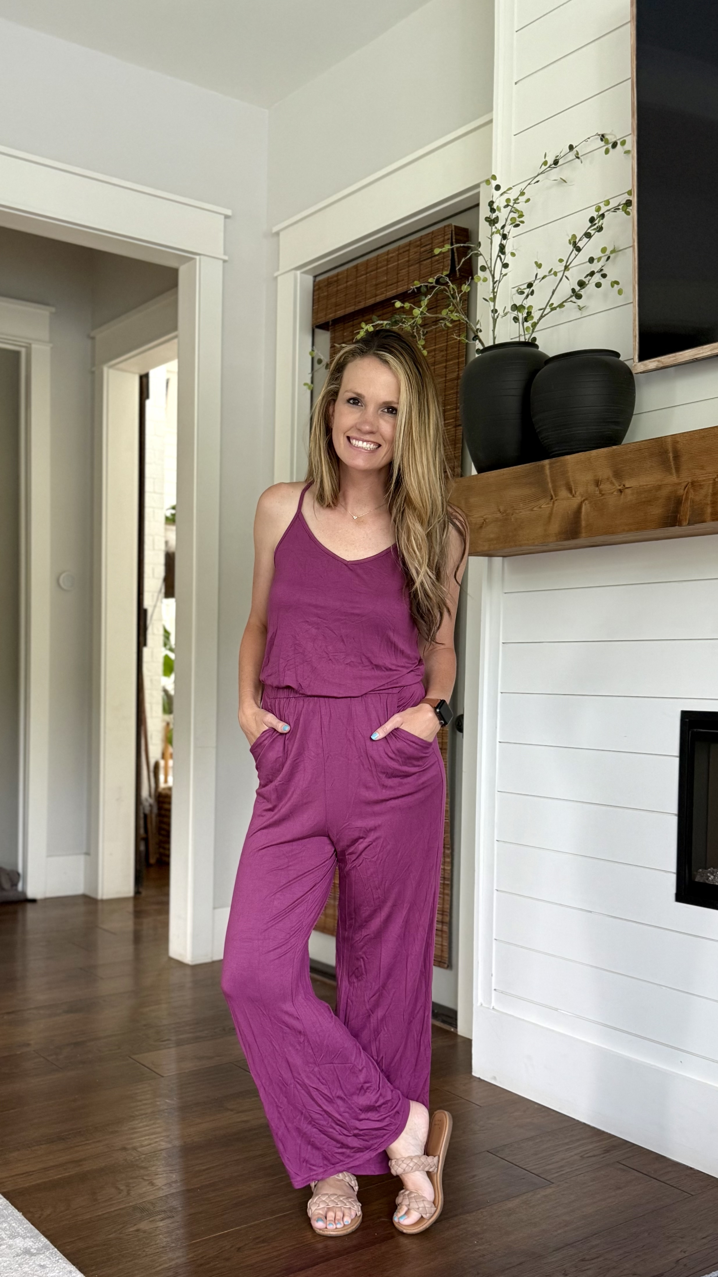 I went out of my comfort zone on this color, but I really like it! This is a great long jumper/romper. I love the wide leg and the pockets! Perfect for running errands, heading to the pool, or dress it up at night!

#LTKStyleTip #LTKSeasonal #LTKFindsUnder50