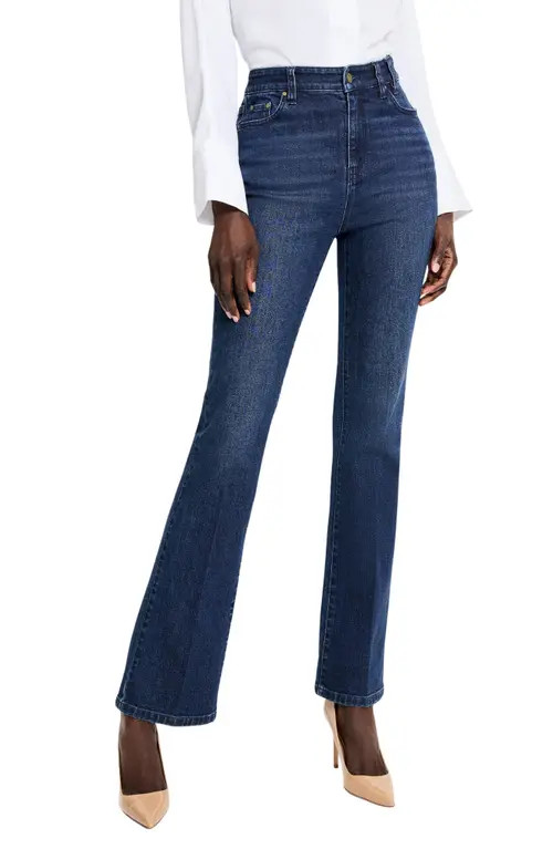 NIC+ZOE High Waist Bootcut Ankle Jeans in Marine at Nordstrom, Size 25 | Nordstrom