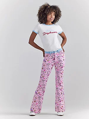 Wrangler x Barbie™ Retro High Rise Trouser Jean in Pinnacle Pink | Wrangler