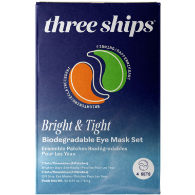 Three Ships Bright & Tight Biodegradable Eye Mask Quartet | Well.ca