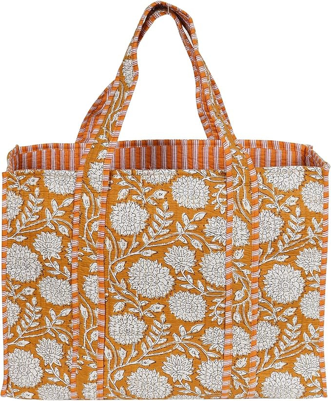 Marubhumi Women Lightweight Travel Bag Purse Cotton Shoulder Tote Bag For Shopping Grocery & Beac... | Amazon (US)