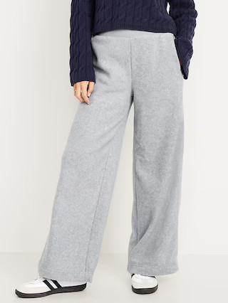 Extra High-Waisted Microfleece Wide-Leg Pants | Old Navy (US)