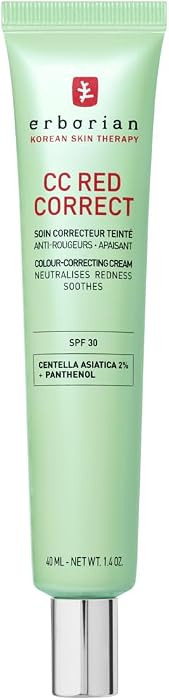 Erborian - CC Red Correct - Anti Redness Tinted Face Cream with Centella Asiatica Panthenol and B... | Amazon (UK)