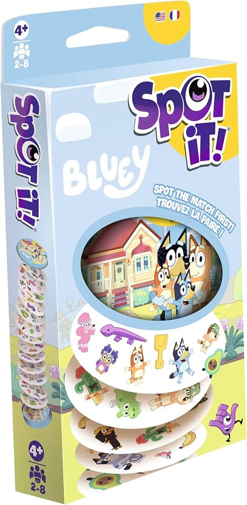 Asmodee Spot It! Bluey Card Game - Fast-Paced Matching Game Featuring Bluey & Friends, Fun for Fa... | Amazon (US)