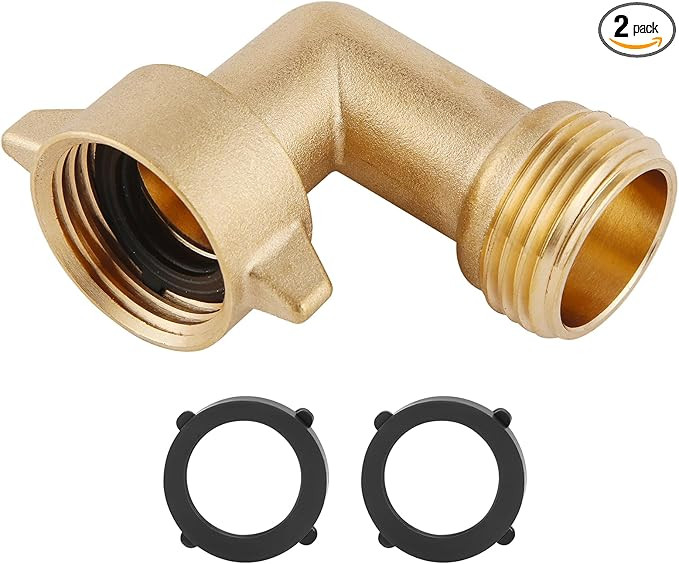 90-Degree Hose Elbow For RVs — Solid Brass Construction, Features Convenient Easy Grip Connecto... | Amazon (US)