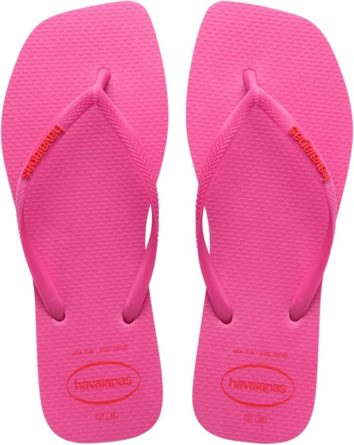Havaianas for Women - Slim Square Logo Pop Up Flip Flops | Amazon (US)