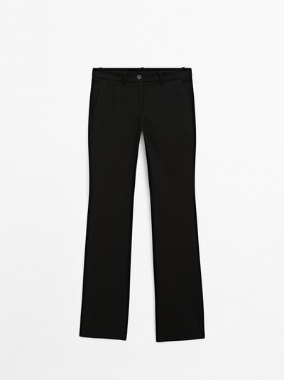 Straight-leg technical fabric trousers | Massimo Dutti UK