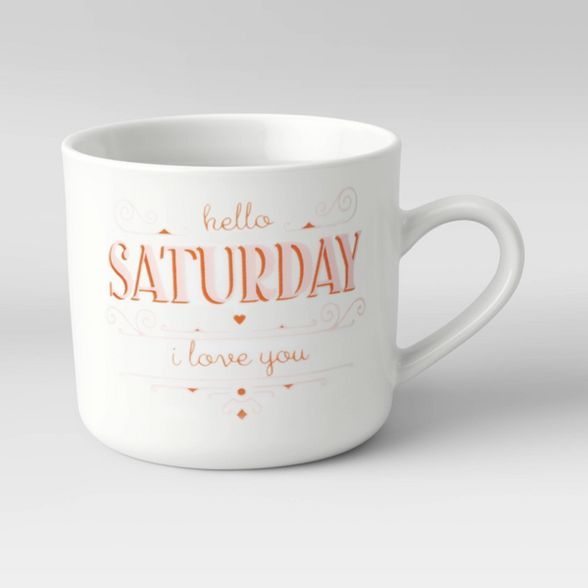 16oz Stoneware 'Hello Saturday' Mug - Opalhouse™ | Target