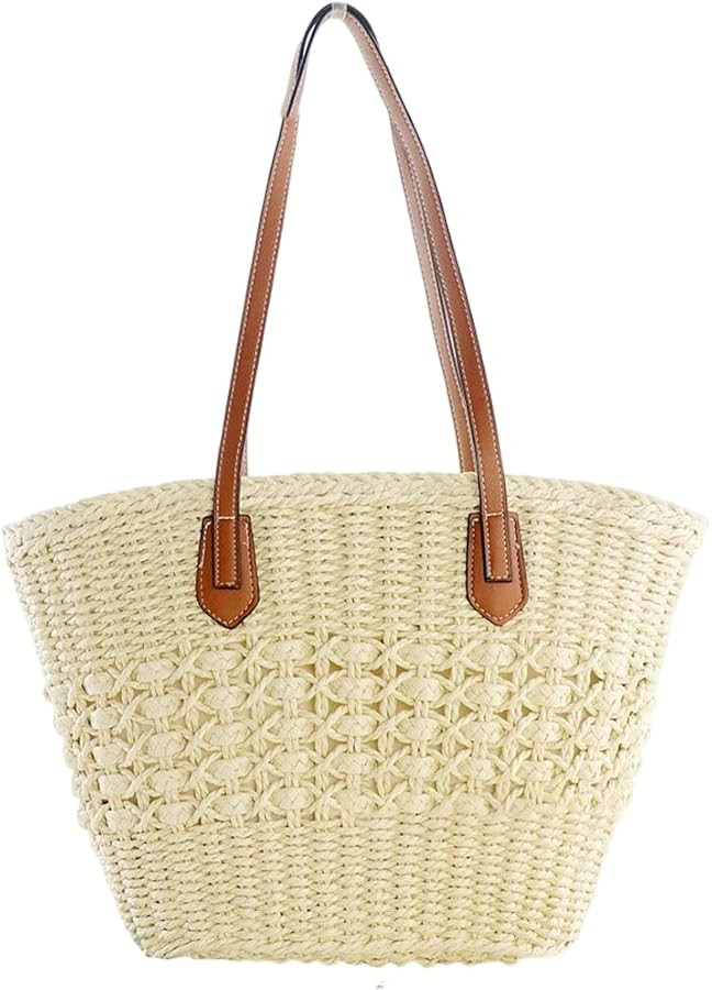Women's Straw Hobo Bag Woven Shoulder Bag Large Totes Summer Travel Beach Handbag Handmade Purse | Amazon (US)