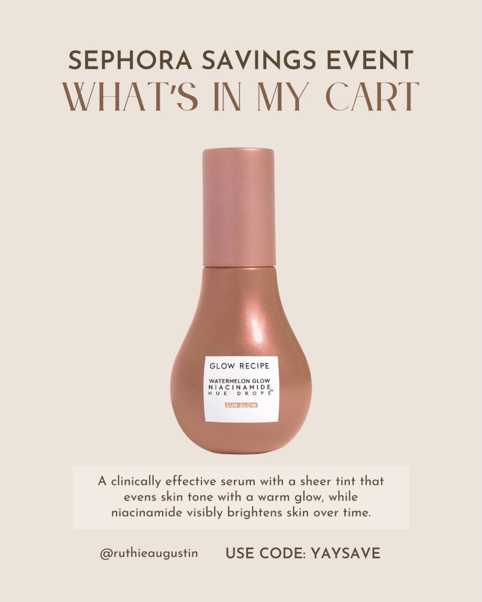 Shop what’s in my cart for the Sephora sale! These glow recipe niacinamide hue drops.  

#LTKxSephora #LTKfindsunder50 #LTKsalealert