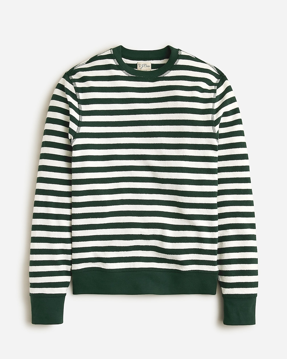 Long-sleeve textured sweater-tee in stripe | J. Crew US