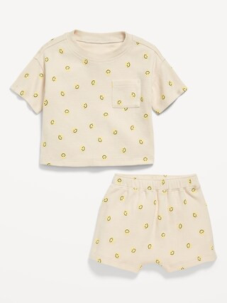 Short-Sleeve Pocket T-Shirt and Shorts Set for Baby | Old Navy (US)