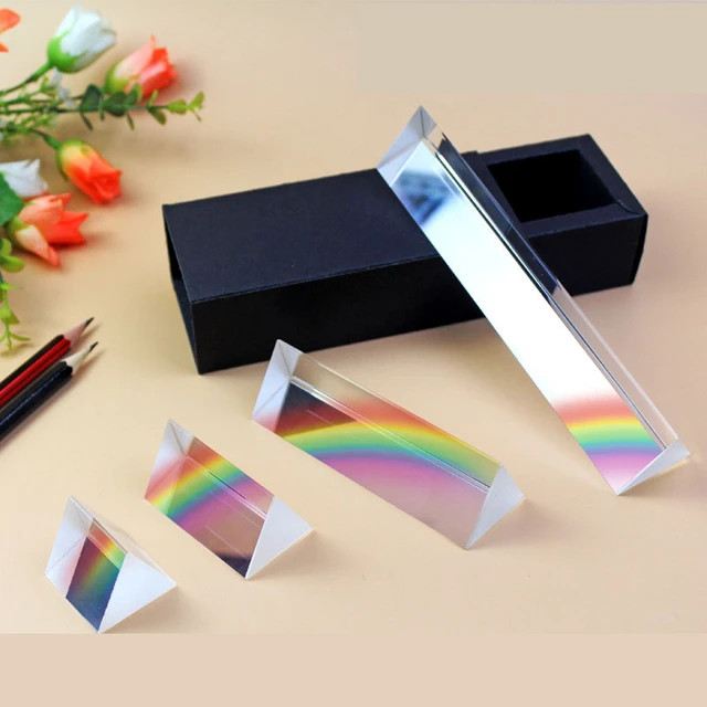 Prisma Triangular para Física Fotográfica, Crystal Rainbow Light, Experimento Fotográfico, Nat... | Aliexpress BR (BR)