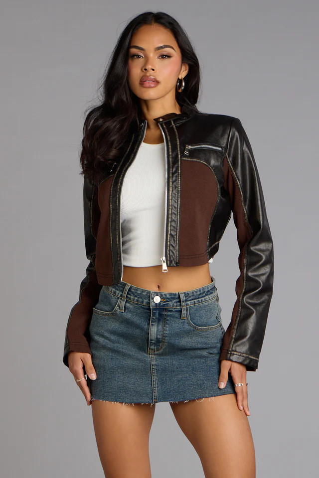 Speed Dial Faux Leather Motocross Jacket | Windsor Stores