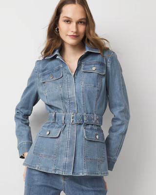 Clear Coated Denim Jacket | White House Black Market | White House Black Market