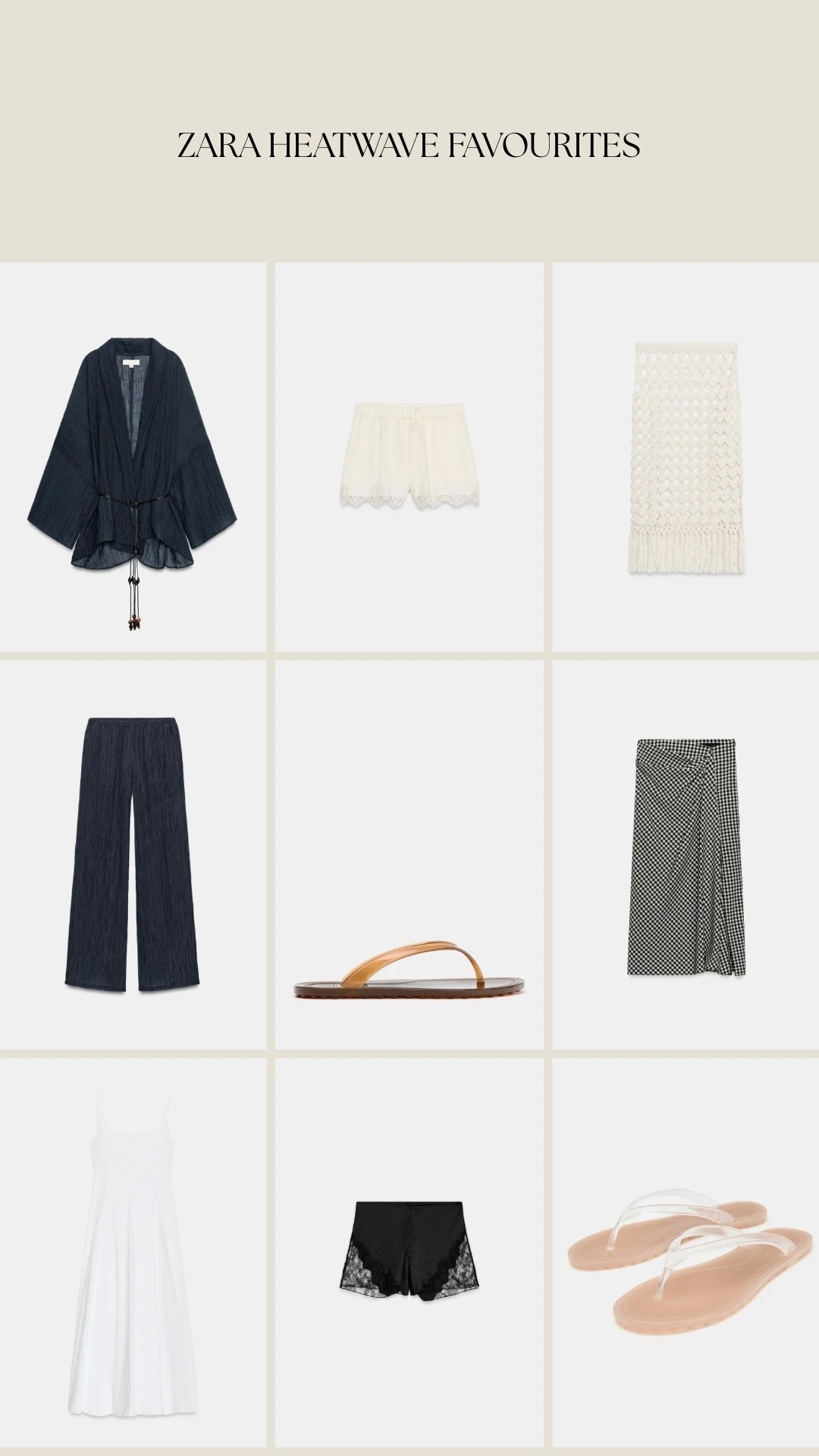 Zara heatwave finds / holiday outfits / hot weather outfits