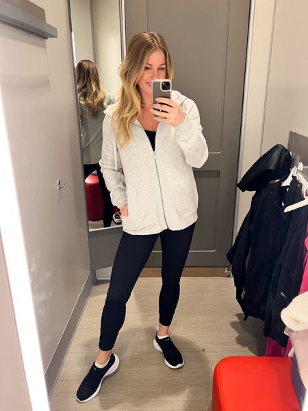Target activewear is currently 30% off with Target circle in the  app! Love this zip up! Size M. Paired it with the cutest leggings that have a shimmery stripe! Size Small. These sneakers are so comfortable! 

#LTKfindsunder50 #LTKsalealert #LTKfitness
