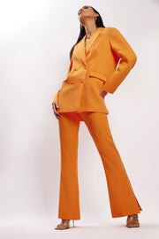 Arabella Flared Split Side Pants - Tangerine | MESHKI US