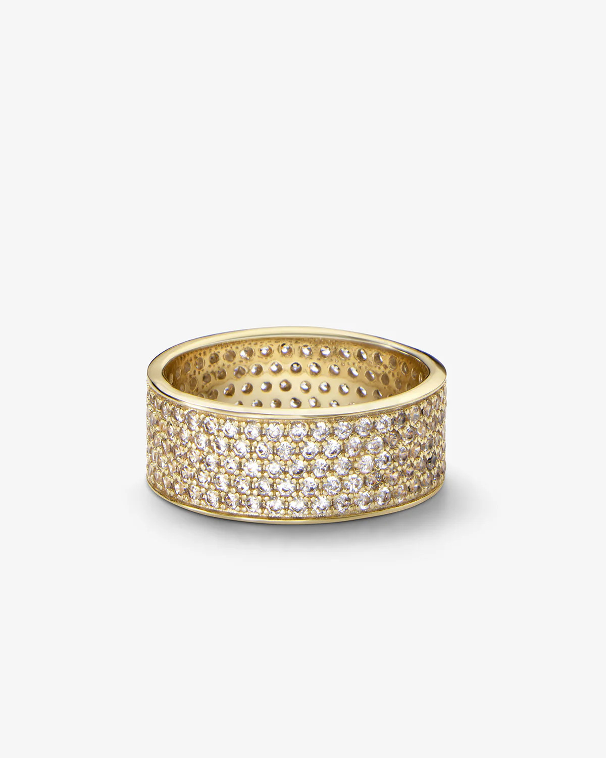 Slick Pavé Ring: Chunky Gold Statement Band | Melinda Maria Jewelry