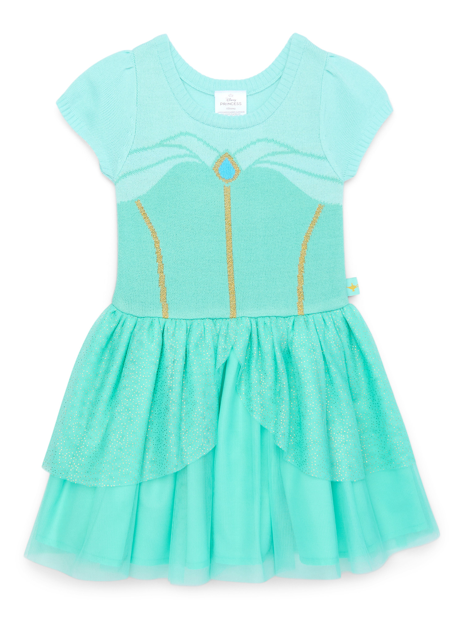 Disney Princess Toddler Girl Cosplay Jasmine Dress, Sizes 12 Months - 5T - Walmart.com | Walmart (US)