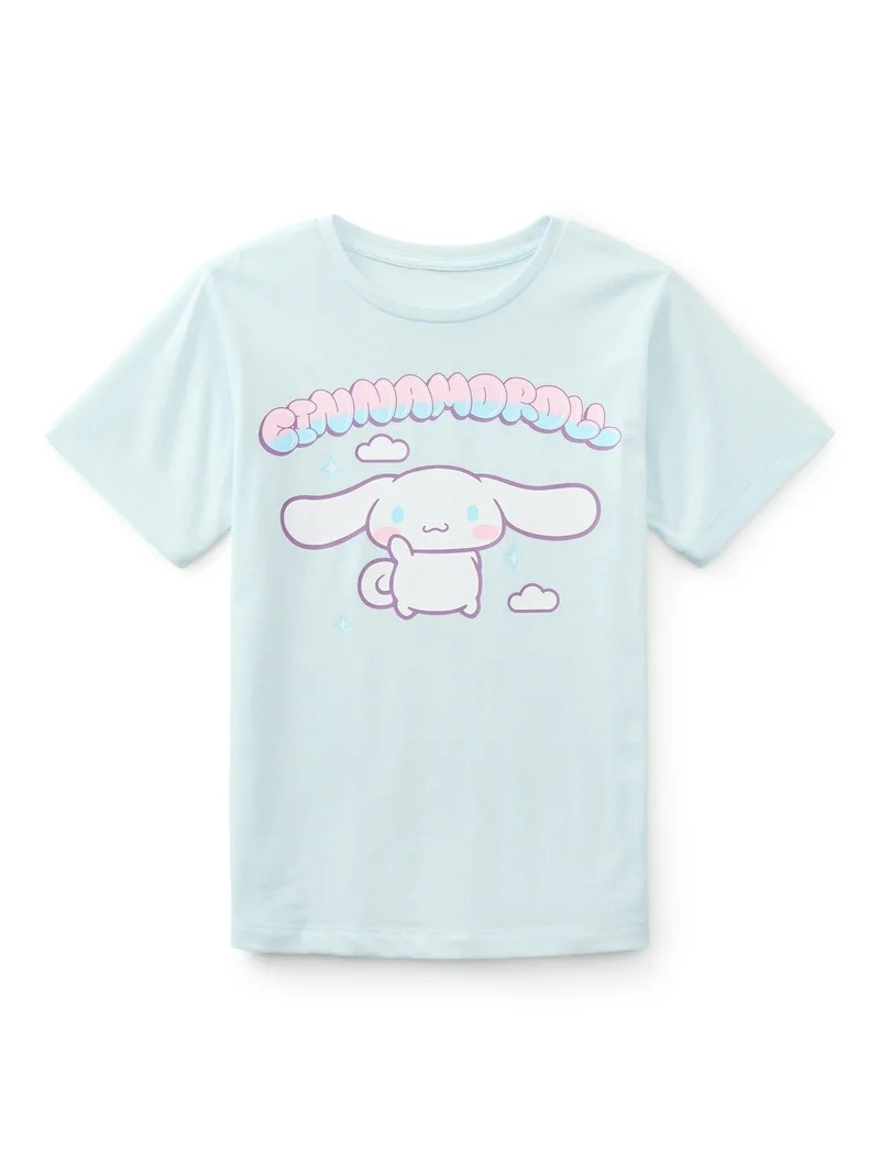 Sanrio Cinnamoroll Flight Girls Short Sleeve Graphic T-Shirt, Sizes 4-16 | Walmart (US)
