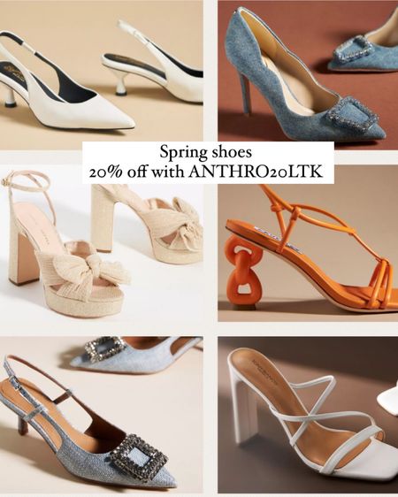 Spring heels 20% off with ANTHRO20LTK 

#LTKshoecrush #LTKsalealert #LTKstyletip
