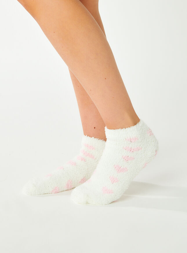 2 pack heart cosy trainer socks - Pink Mix | Boux Avenue (UK)