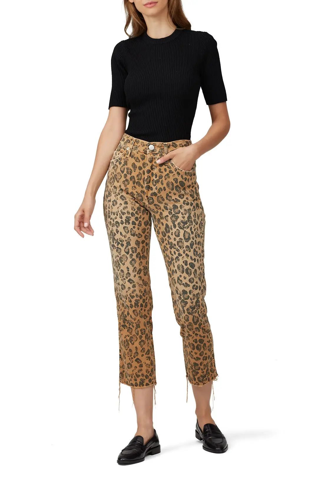 AMO Leopard Loverboy Jeans | Rent The Runway