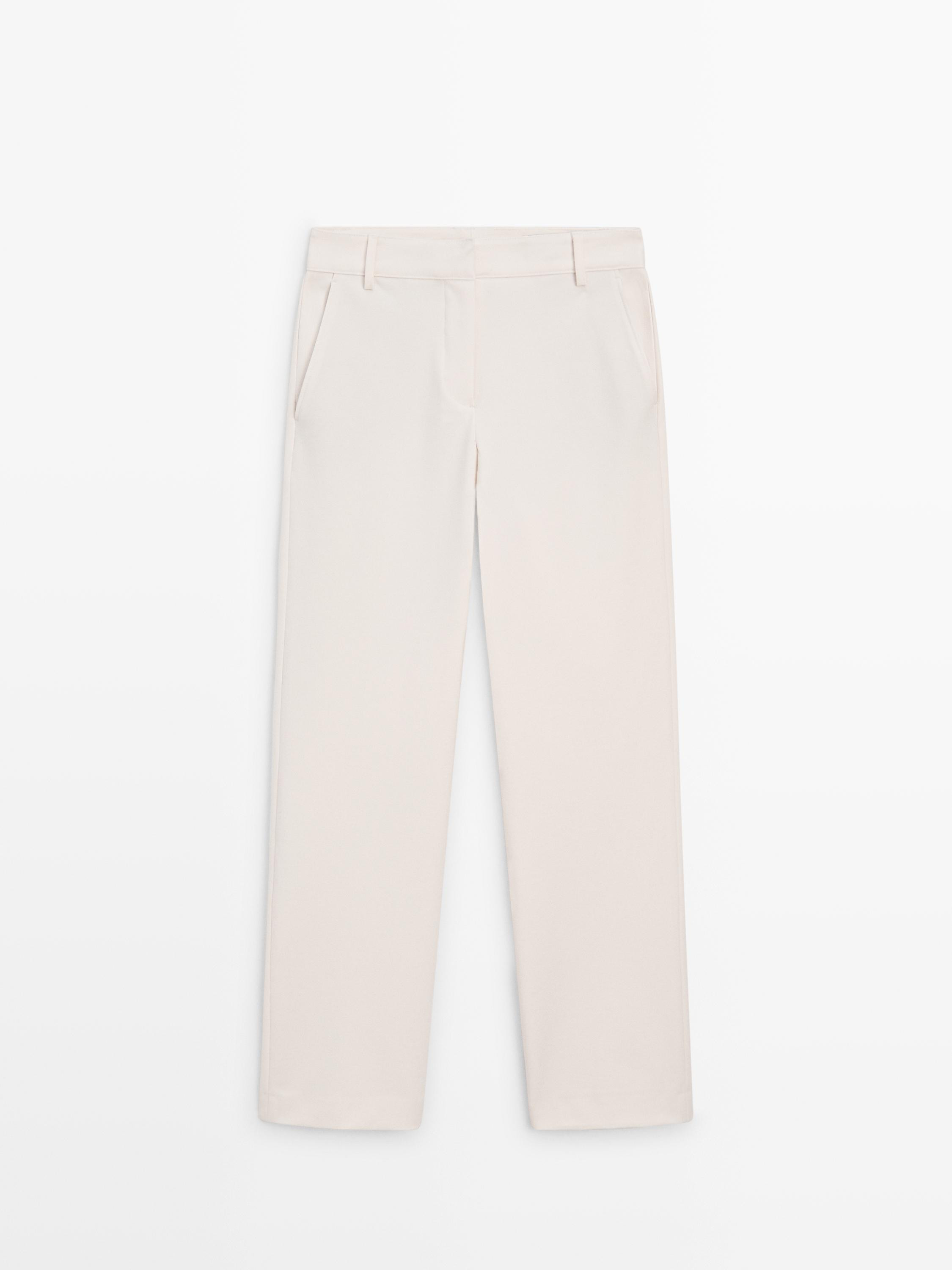 Straight-leg technical trousers | Massimo Dutti UK