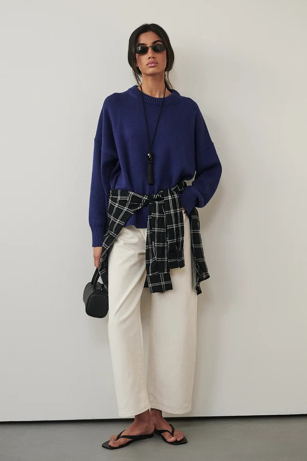 CECILIA COBALT CREW NECK JUMPER | DISSH