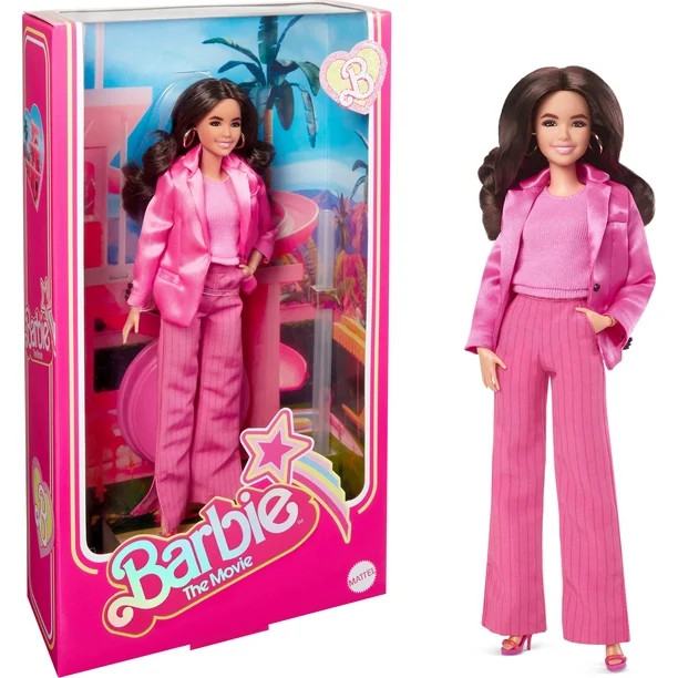 Barbie The Movie Collectible Gloria Doll Wearing Pink Power Pantsuit | Walmart (US)