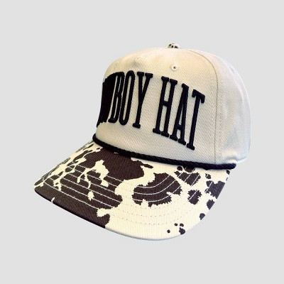 Mad Engine Cowboy Hat Cow Print Trucker Baseball Hat - Cream | Target