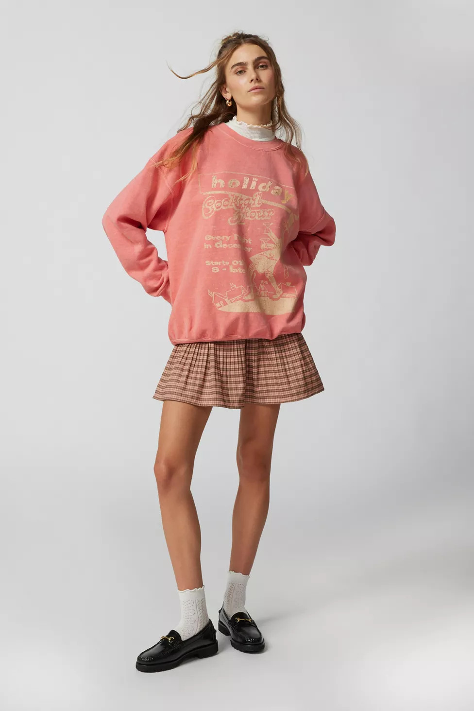 Holiday Cocktail Party Crew Neck Sweatshirt | Urban Outfitters (US and RoW)