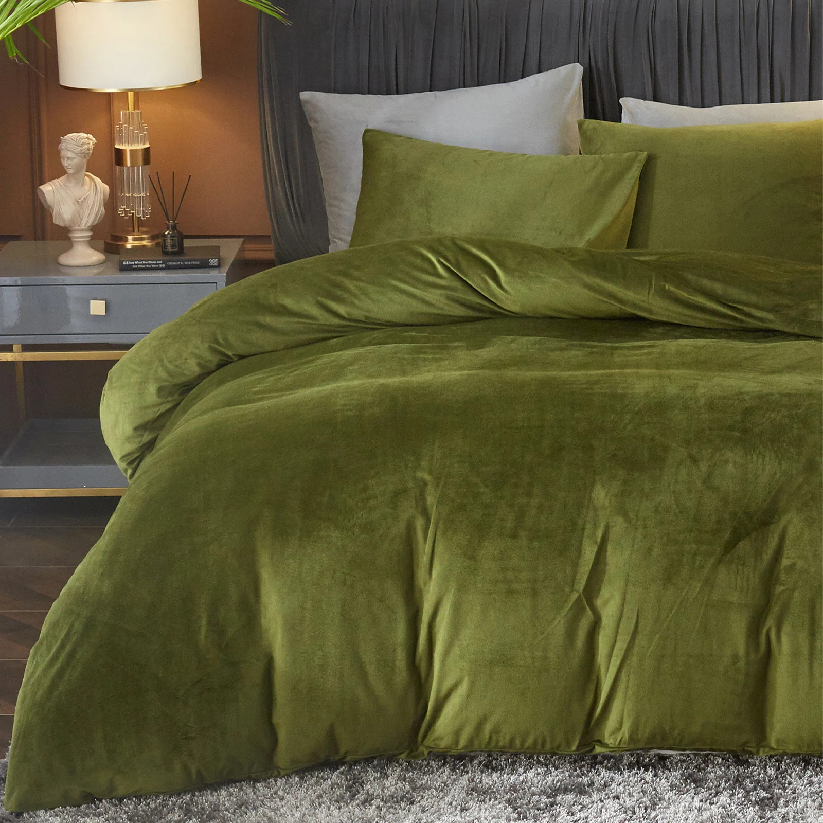 Velvet  Duvet Cover Set 3Pcs Luxury Comforter Cover | Wayfair North America