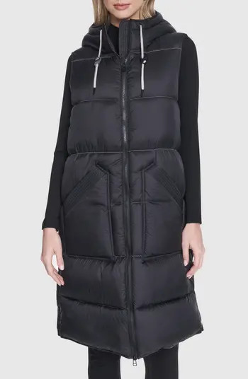 Andrew Marc Kerr Hooded Longline Puffer Vest | Nordstromrack | Nordstrom Rack