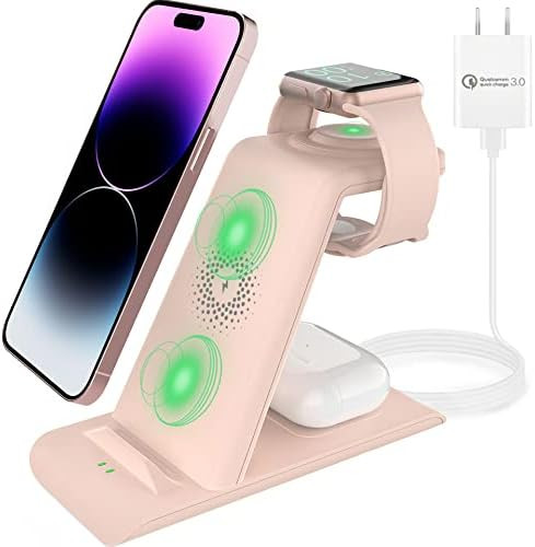 HATALKIN 3 in 1 Wireless Charging Station Compatible for Apple Products Multiple Devices Apple Wa... | Amazon (US)