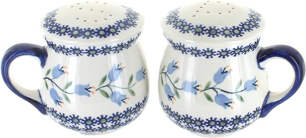 Blue Rose Polish Pottery Tulip Salt & Pepper Shakers with Handles | Amazon (US)