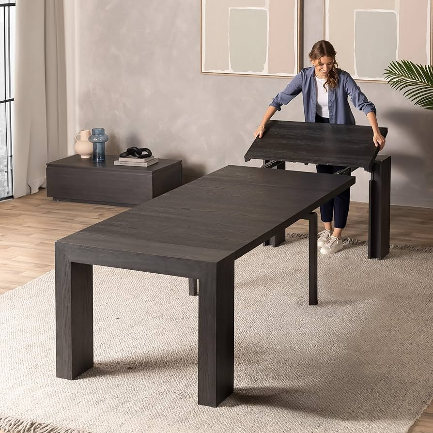 Transformer Table - Solid Wood Extendable Dining Table, Seats 2-12, Expandable Dining Room Table,... | Amazon (US)