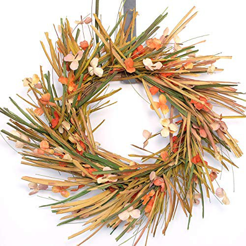 idyllic 22 Inches Fall Wreath, Autumn Vibe Wreath for Front Door, Farmhouse - Walmart.com | Walmart (US)