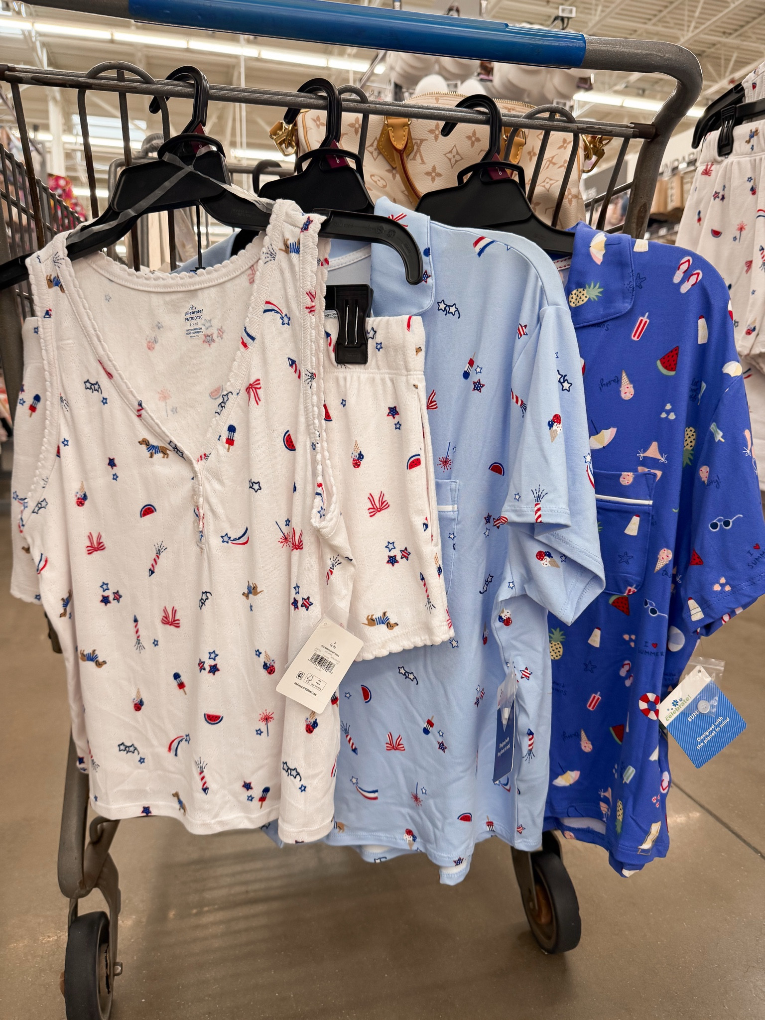 The softest new PJS at Walmart - size small (do not size up). SO cute for Memorial Day / 4th of July! 

 #LTKSeasonal #LTKTravel