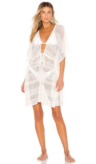 Leni Ruana in Chalk | White Beach Dress | White Cover Up Beach | Revolve Clothing (Global)