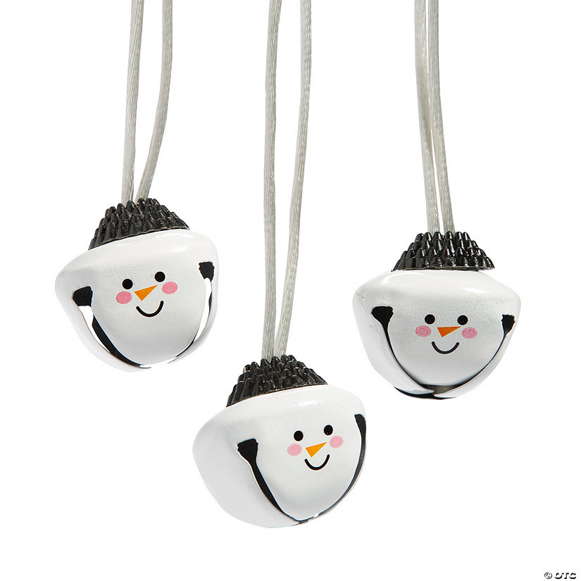 Christmas Snowman Jingle Bell Necklaces - 12 Pc. | Oriental Trading Company