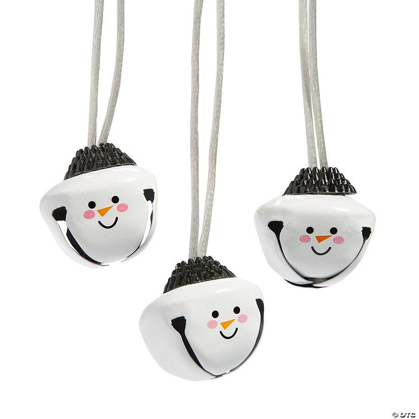 Christmas Snowman Jingle Bell Necklaces - 12 Pc. | Oriental Trading Company